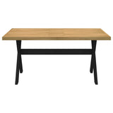 Eettafel NOAIN X-vormige poten 160x90x75 cm massief hout - AllerleiShop