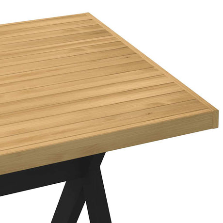 Eettafel NOAIN X-vormige poten 160x90x75 cm massief hout - AllerleiShop