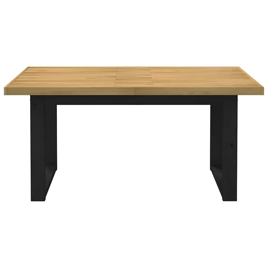 Eettafel NOAIN U-vormige poten 160x90x75 cm massief hout - AllerleiShop