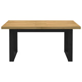 Eettafel NOAIN U-vormige poten 160x90x75 cm massief hout - AllerleiShop