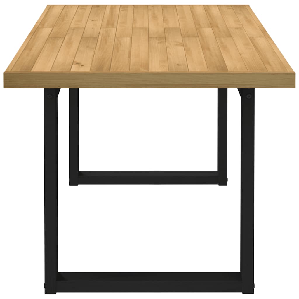 Eettafel NOAIN U-vormige poten 160x90x75 cm massief hout - AllerleiShop