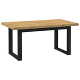 Eettafel NOAIN U-vormige poten 160x90x75 cm massief hout - AllerleiShop