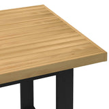 Eettafel NOAIN U-vormige poten 160x90x75 cm massief hout - AllerleiShop