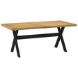 Wandtafel NOAIN X-vormige poten 120x30x75 cm massief hout - AllerleiShop