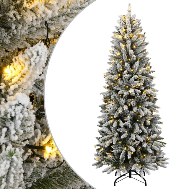 Kunstkerstboom met 150 LED's en sneeuw 150 cm - AllerleiShop