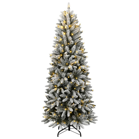 Kunstkerstboom met 150 LED's en sneeuw 150 cm - AllerleiShop