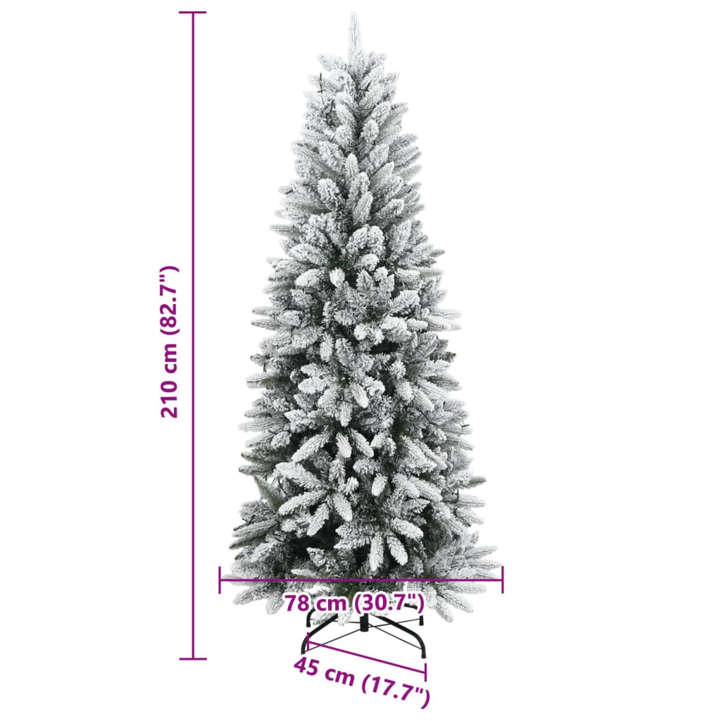 Kunstkerstboom met 300 LED's en sneeuw 210 cm - AllerleiShop