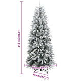 Kunstkerstboom met 300 LED's en sneeuw 210 cm - AllerleiShop