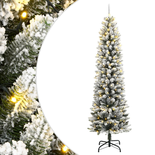 Kunstkerstboom met 150 LED's en sneeuw 150 cm - AllerleiShop