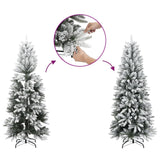 Kunstkerstboom met 150 LED's en sneeuw 150 cm - AllerleiShop