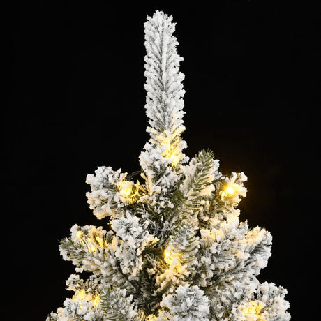 Kunstkerstboom met 150 LED's en sneeuw 150 cm - AllerleiShop