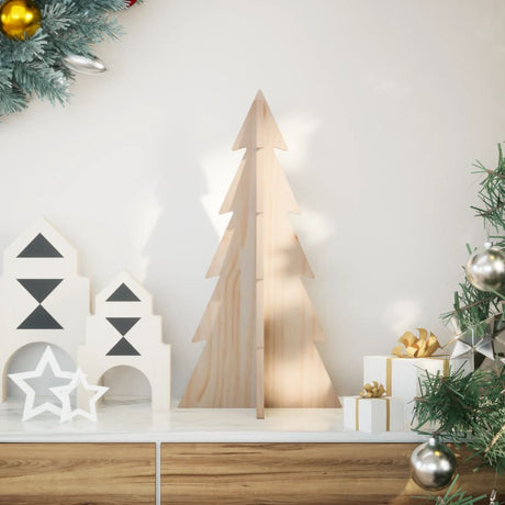 Kerstdecoratie kerstboom 59,5 cm massief grenenhout - AllerleiShop