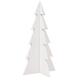 Kerstdecoratie kerstboom 59,5 cm massief grenenhout wit - AllerleiShop