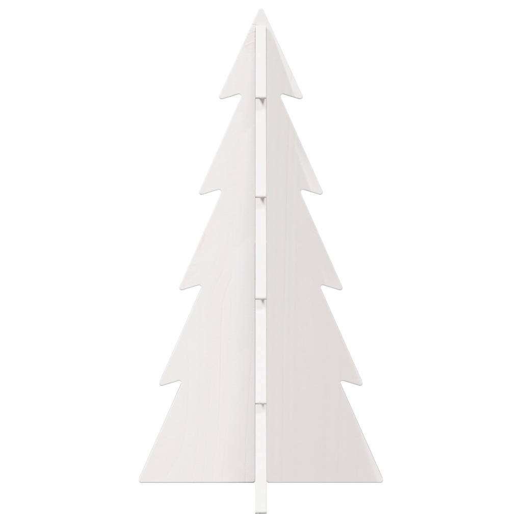 Kerstdecoratie kerstboom 59,5 cm massief grenenhout wit - AllerleiShop