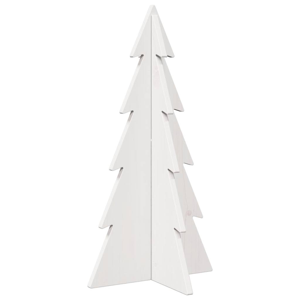 Kerstdecoratie kerstboom 59,5 cm massief grenenhout wit - AllerleiShop