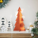 Kerstdecoratie kerstboom 59,5 cm massief grenenhout wasbruin - AllerleiShop