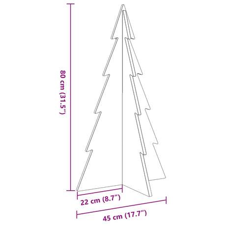 Kerstdecoratie kerstboom 80 cm massief grenenhout - AllerleiShop