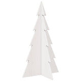 Kerstdecoratie kerstboom 80 cm massief grenenhout wit - AllerleiShop