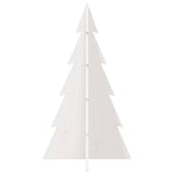 Kerstdecoratie kerstboom 80 cm massief grenenhout wit - AllerleiShop