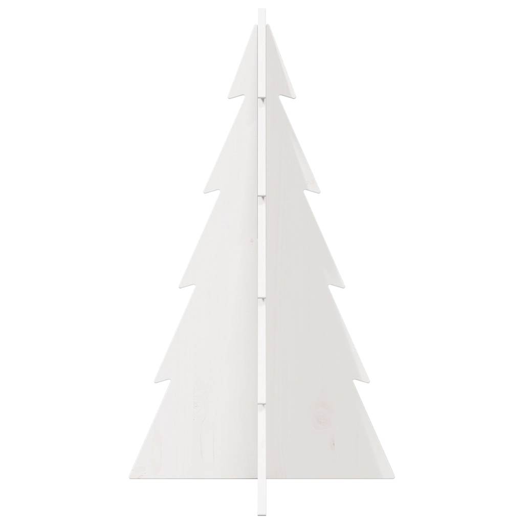 Kerstdecoratie kerstboom 80 cm massief grenenhout wit - AllerleiShop