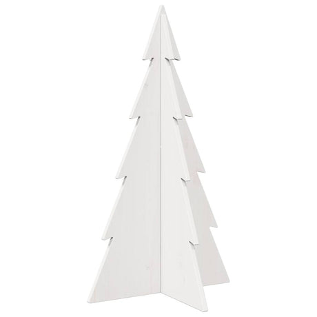 Kerstdecoratie kerstboom 80 cm massief grenenhout wit - AllerleiShop