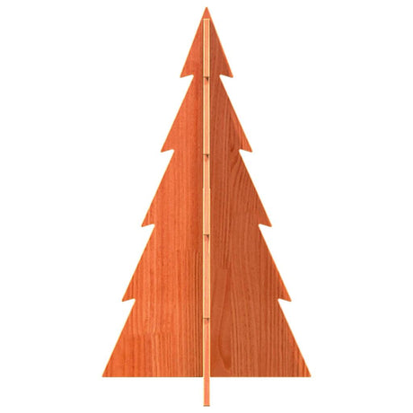 Kerstdecoratie kerstboom 80 cm massief grenenhout wasbruin - AllerleiShop