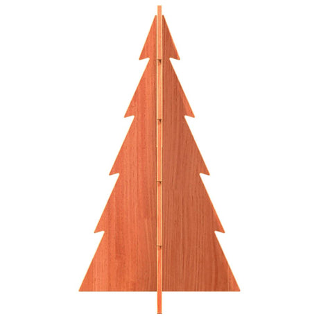 Kerstdecoratie kerstboom 80 cm massief grenenhout wasbruin - AllerleiShop