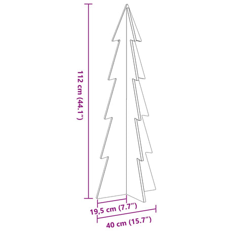 Kerstdecoratie kerstboom 112 cm massief grenenhout - AllerleiShop