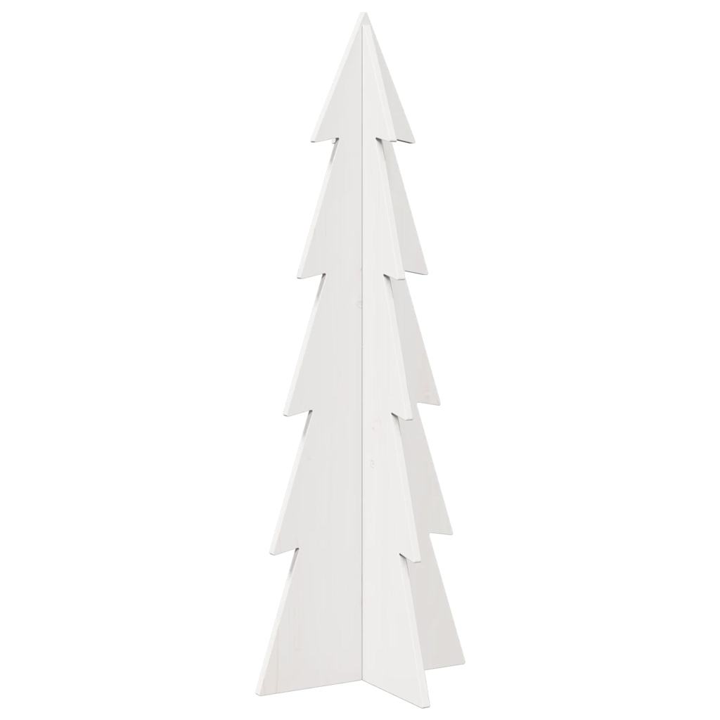 Kerstdecoratie kerstboom 112 cm massief grenenhout wit - AllerleiShop