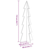 Kerstdecoratie kerstboom 112 cm massief grenenhout wit - AllerleiShop