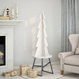 Kerstdecoratie kerstboom 112 cm massief grenenhout wit - AllerleiShop