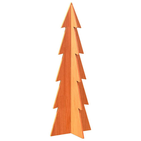 Kerstdecoratie kerstboom 112 cm massief grenenhout wasbruin - AllerleiShop