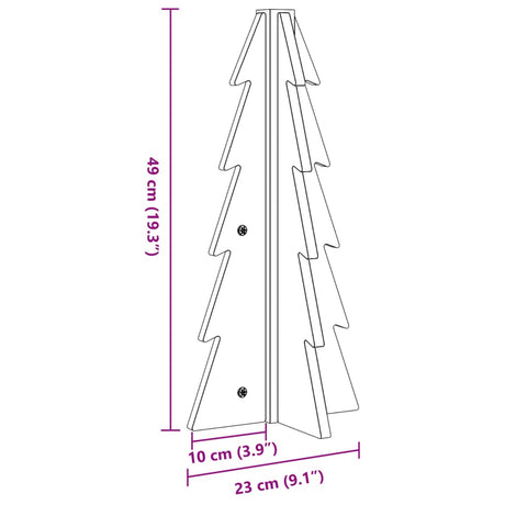 Kerstdecoratie kerstboom 49 cm massief grenenhout - AllerleiShop