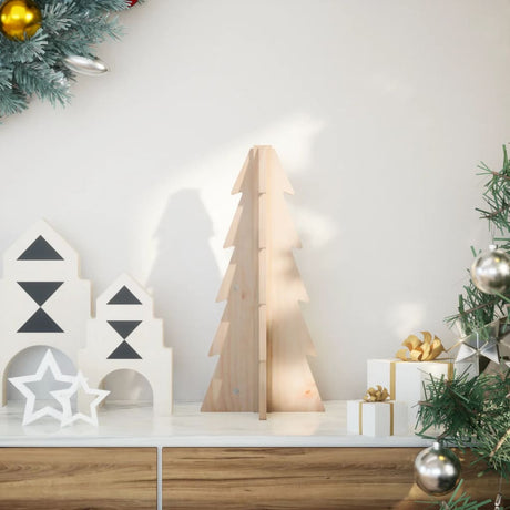 Kerstdecoratie kerstboom 49 cm massief grenenhout - AllerleiShop