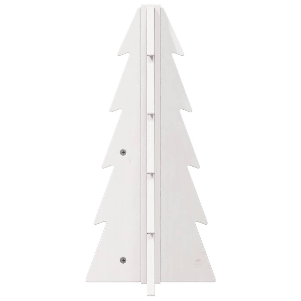 Kerstdecoratie kerstboom 49 cm massief grenenhout wit - AllerleiShop