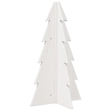 Kerstdecoratie kerstboom 69,5 cm massief grenenhout wit - AllerleiShop