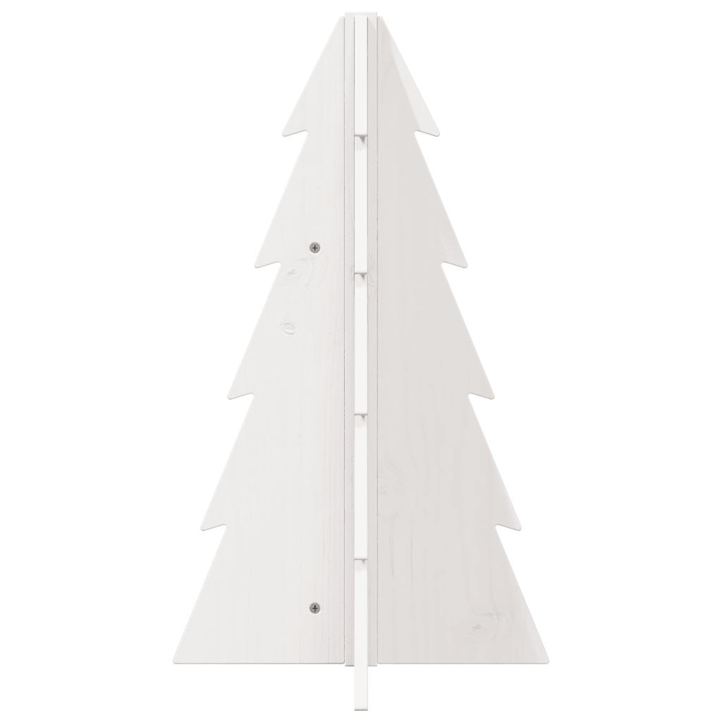 Kerstdecoratie kerstboom 69,5 cm massief grenenhout wit - AllerleiShop