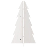 Kerstdecoratie kerstboom 69,5 cm massief grenenhout wit - AllerleiShop