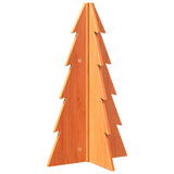 Kerstdecoratie kerstboom 69,5 cm massief grenenhout wasbruin - AllerleiShop