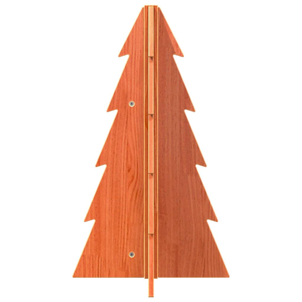 Kerstdecoratie kerstboom 69,5 cm massief grenenhout wasbruin - AllerleiShop