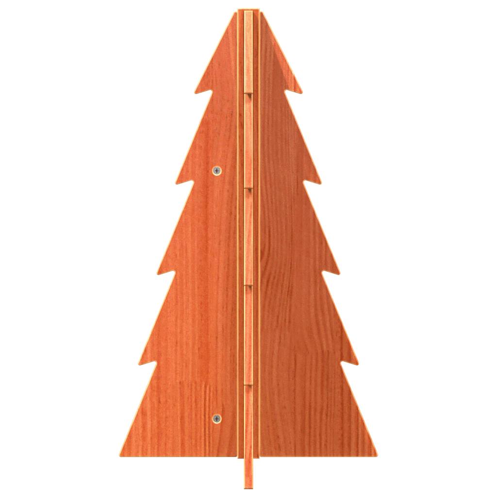 Kerstdecoratie kerstboom 69,5 cm massief grenenhout wasbruin - AllerleiShop