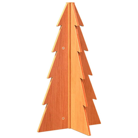 Kerstdecoratie kerstboom 69,5 cm massief grenenhout wasbruin - AllerleiShop