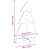 Kerstdecoratie kerstboom 60 cm massief grenenhout - AllerleiShop