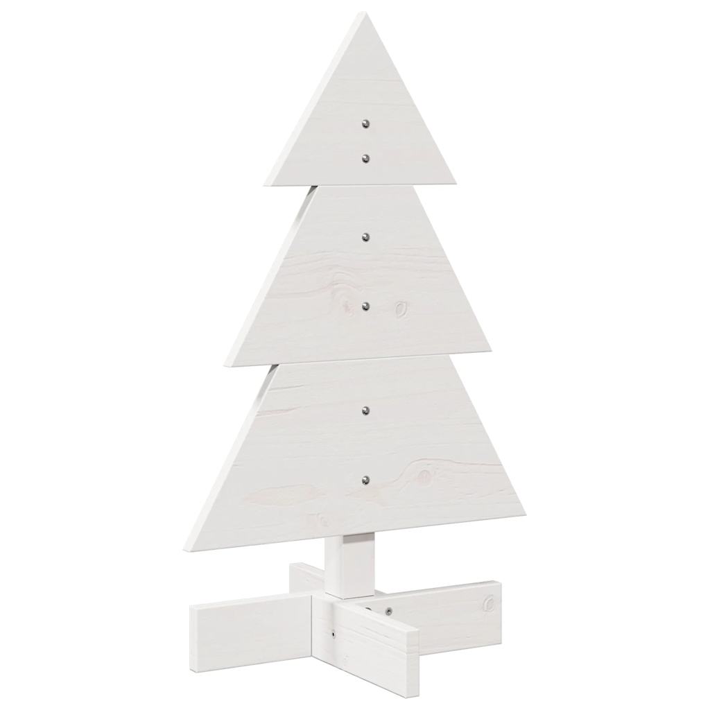 Kerstdecoratie kerstboom 60 cm massief grenenhout wit - AllerleiShop