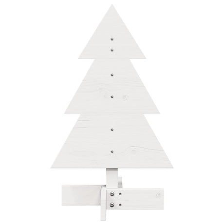 Kerstdecoratie kerstboom 60 cm massief grenenhout wit - AllerleiShop