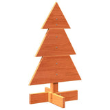 Kerstdecoratie kerstboom 60 cm massief grenenhout wasbruin - AllerleiShop