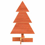 Kerstdecoratie kerstboom 60 cm massief grenenhout wasbruin - AllerleiShop