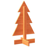 Kerstdecoratie kerstboom 60 cm massief grenenhout wasbruin - AllerleiShop