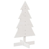 Kerstdecoratie kerstboom 80 cm massief grenenhout wit - AllerleiShop