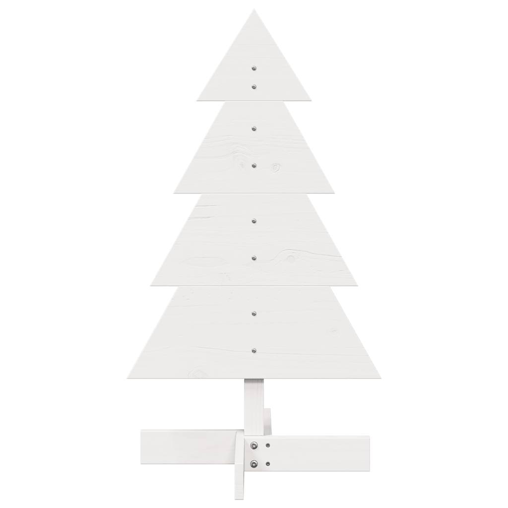 Kerstdecoratie kerstboom 80 cm massief grenenhout wit - AllerleiShop